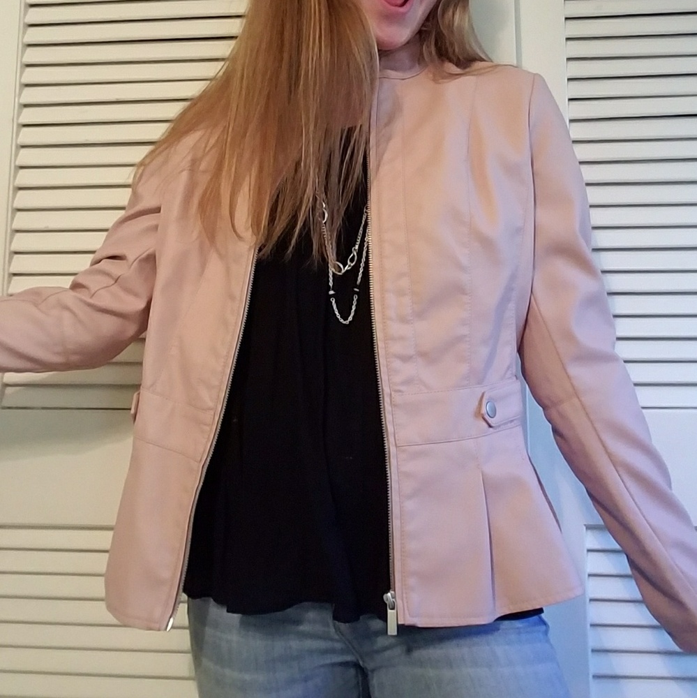 Pink Leather Jacket